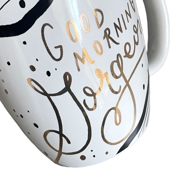 ๐บ Good Morning Gorgeous Metallic Abstract Ceramic Coffee Mug - Picture 2 of 6